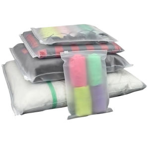 50 Pieces Frosted Garment Recycled Polybag Plastic Zipper Apparel Clothing Packaging Bag