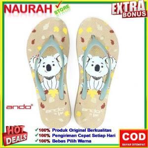 Sendal Jepit Ando Koala Sandal Jepit Wanita Aneka Warna Karakter Original Anti Slip