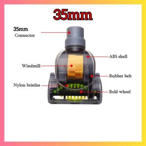 🔥LOCAL SELLER🔥 35mm Vacuum Cleaner Mite Brush Head Tool Roller Nozzle Muncung Berus Kepala Vacuum Mist Panasonic Philips Electrolux LG Karcher Pensonic Toshiba Samsung Vakum Vacuum Cleaner Spare Part Accessories Replacement Vacum