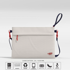 CABINZERO Classic Sacoche 2.5L – Lightweight Crossbody Sling Bag for Travel Daily Use & Urban Adventures | Water-Resistant Shoulder Bag