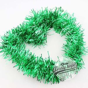Slinger / tinsel / hiasan natal / parcel / slinger rumbai warna hijau