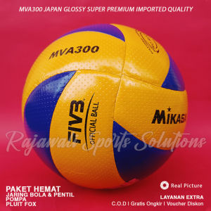 Bola Voli Mikasa V300W MVA300 Original Tahan Air Premium Empuk Latihan Kompetisi