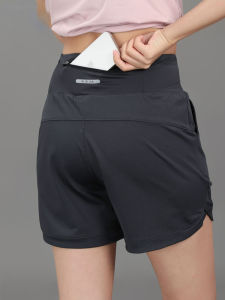 Quần đùi tập thể dục thể dục nữ Quần Short chạy Bộ nhanh khô và rộng vừa vặn kích thước lớn túi ngang eo thể dục