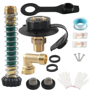 RVs Water Inlet RVs Freshwater Inlet Assembly With Brass Check Valves Quick Connect No Tool Installation
