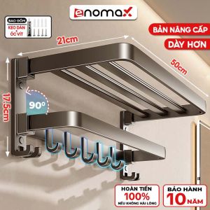 Giá kệ treo khăn tắm / quần áo đồ dùng phòng tắm chât liệu nhôm hàng không chống gỉ bảo hành 10 năm ( Eno 0134 )