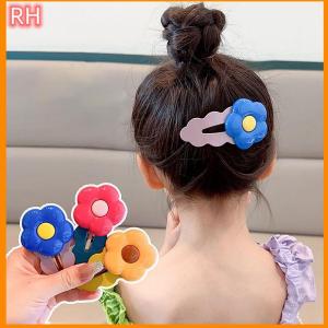 🔥🔥🔥ranghe กิ๊บติดผมหน้าม้าของเด็กผู้หญิงสไตล์เกาหลีอุปกรณ์เสริมผมเด็กอุปกรณ์เสริมผมเด็กการ์ดสำหรับเด็กผู้หญิงไม่ทำให้ผมเจ็บที่หนีบผมรูปดอกไม้