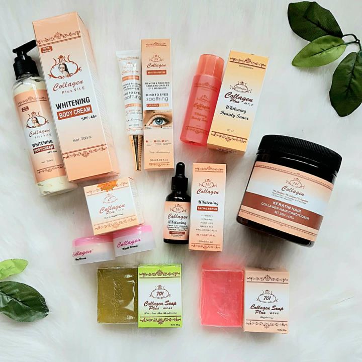 Collagen Plus Vit E Vit C Value Set Day Night Cream, Toner, Serum, Soap