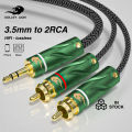 GOLLEY LION สาย RCA 3.5มิลลิเมตรชายกับ2RCA ชาย Aux สเตอริโอ S Plitter สายสัญญาณเสียง3.5มิลลิเมตรแจ็คอาร์ซีเอเคเบิ้ลสำหรับสำหรับเครื่องขยายเสียงดีวีดีทีวีพีซี. 