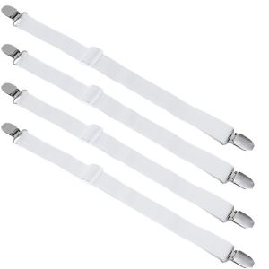 4Pcs Adjustable Bed Sheet Fasteners Suspender Elastic Sheet Band Strap Clips Sofa Cushion Mattress Pad Cover Gripper Corner Clip