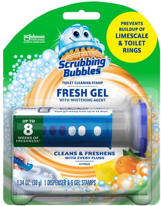 Scrubbing Bubbles Toilet Cleaning Stamp Fresh Gel with Whitening