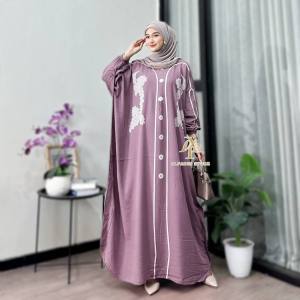 Kaftan Motif Laras Ld 180 cm Kaftan Panjang Muslim Wanita Nyaman