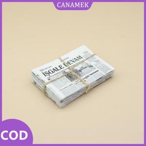 CANAMEK✨ 1 3pcs mô hình mô phỏng đồ chơi 1 12 Dollhouse thu nhỏ retro Tiếng Anh báo thiết lập đồ nội thất Nhà Phụ kiện nhiếp ảnh đạo cụ