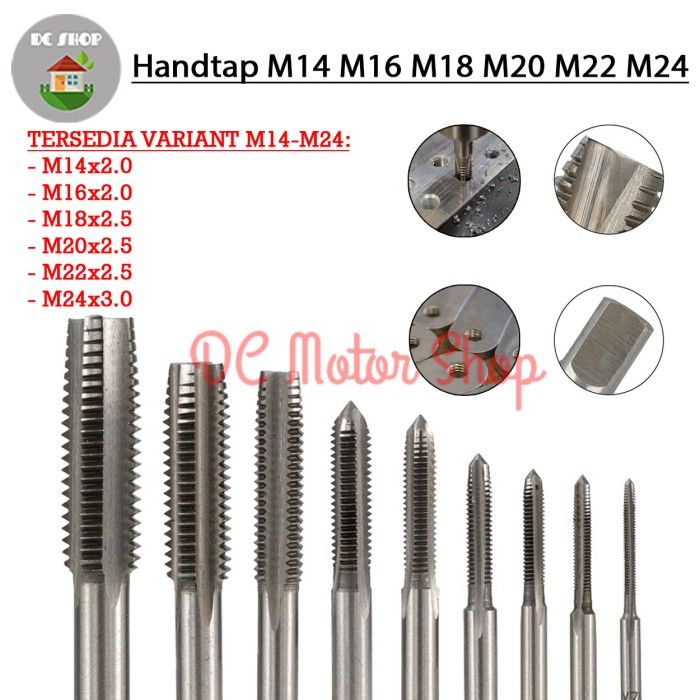 m20 x 2.5 HSS 4 Flute Tap Set, Tap America