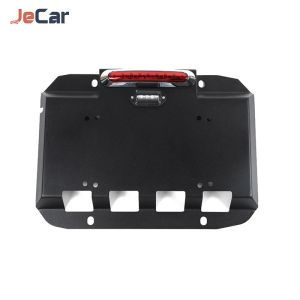 Cornerr JeCar Iron Car Tailgate Exhaust Registration Plate Holder with LED Light For Jeep Wrangler JL JK Auto Exterior Accessories Z4K2H