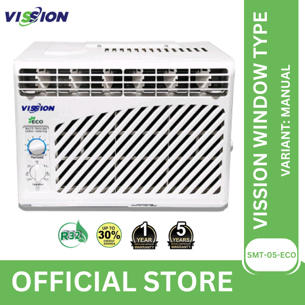 Lowest Price!! Vission 0.5HP Air Conditioner (Inverter Grade/Manual