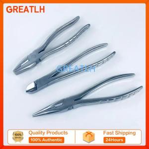 GREATLH Veterinary Kirschner Wire Cutter Flat Nose Pliers With Serrated Jaws bone Forcep Pin orthopedics Pet Surgical Instruments