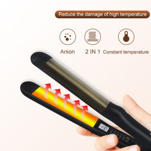 2-in-1 Styler Temperature Control Electric Hair Straighteners Styling Tools hair curler Within the hair clasp curling iron pro