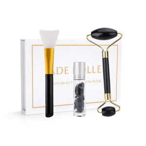 DECINIEE 7 Type 3 in 1 Natural Rose Quartz Jade Roller Face Lifting Anti Aging Real Genuine Stone Green Jade Facial Roller Beauty Massage Tool