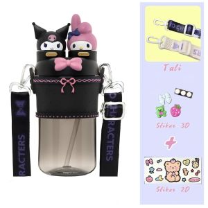 Botol Minum Kuromi Sanrio Luxury Brand 2in1 700ml Karakter 3D + FREE STIKER 3D/2D