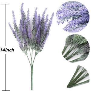 Artificial Flower Plastic Lavender Simulated Flower Home Decor Wedding Flower Arrangement Home Wedding Outdo