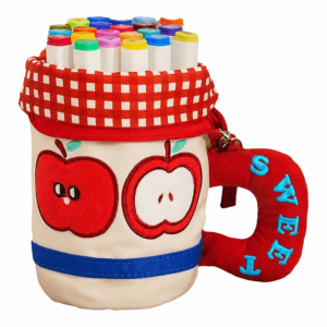 YUBAGUANB Water Cup Shaped Pencil Case Large Capacity Cartoon Pencil bag Multifunctional Embroidered Pen Pouch Student