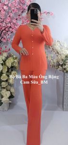 Bộ Bà Ba Màu Trơn Ống Rộng