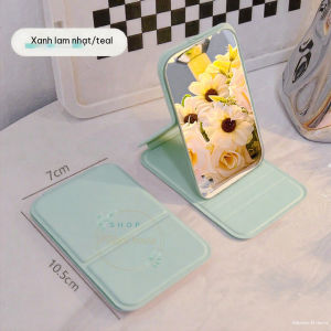 Gương Trang Điểm Gấp Mini Bằng Da Pu Chống Thấm Nước Độ Nét Cao Dễ Mang Theo