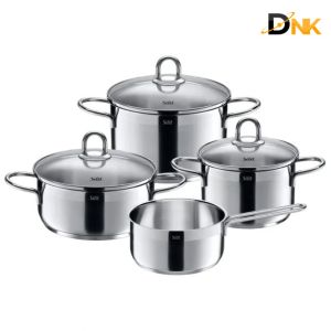 Bộ nồi Silit Diamant 4 món inox 18/10 kèm 3 nắp kính dùng bếp từ – 21.0926.2589