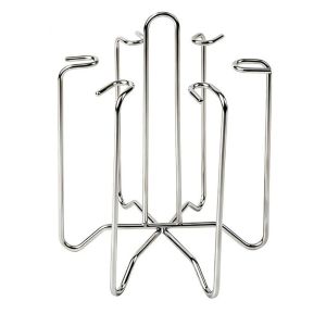 GAOSU Thickened Cup Drain Rack Stainless Steel Non Slip Coffee Mug Holder Stable 6 Hooks Cup Storage Shelf Kitchen Use