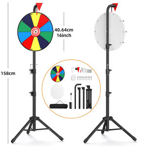 16&24 inch Prize Wheel Fortune Game with Dry Erase Markers Eraser Prize Wheel Spinner easy to write