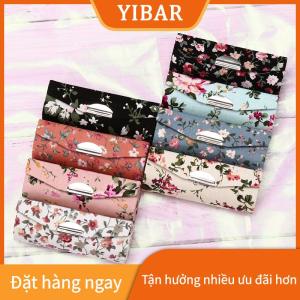 YIBAR Hộp đựng son môi hộp đựng thêu hoài cổ thiết kế hoa kèm gương hộp đóng gói