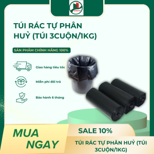 Túi rác tự phân huỷ (túi 3cuộn/1kg)