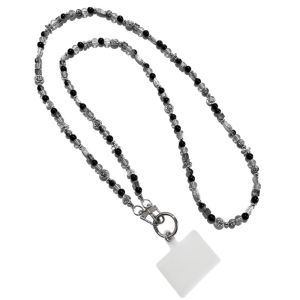 CHUAN รักหัวใจ โซ่ร้อยลูกปัดสำหรับโทรศัพท์คาดตัว ห่วงโซ่กระเป๋า ป้องกันการสูญเสีย สายคล้องคอโทรศัพท์ แฟชั่นที่ทันสมัย สไตล์ยาว สายคล้องโทรศัพท์มือถือ ที่ห้อยโทรศัพท์มือถือ