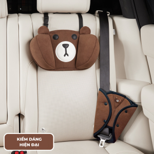 Gối tựa đầu ô tô dây đeo tam giác võng gác chân ô tô máy bay cho bé chất liệu da mềm mại sang trọng thoáng khí an toàn