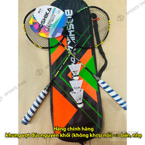 Bộ vợt cầu lông chính hãng Boshika 526 tặng kèm túi đựng 2 vợt set cầu lông đẹp bền cho cả nam và nữ