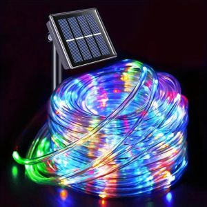 ⭐𝐒𝐆 𝐋𝐨𝐜𝐚𝐥⭐ 22M Solar Tube Light Outdoor Garden Fence Balcony Decoration Light 8Model Fairy Lights Waterproof LED String Light
