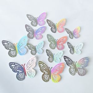 Calden 3D Hollow Butterfly Wall Sticker DIY Art Kids Room Home Wall Decals Wedding Birthday Party Decor