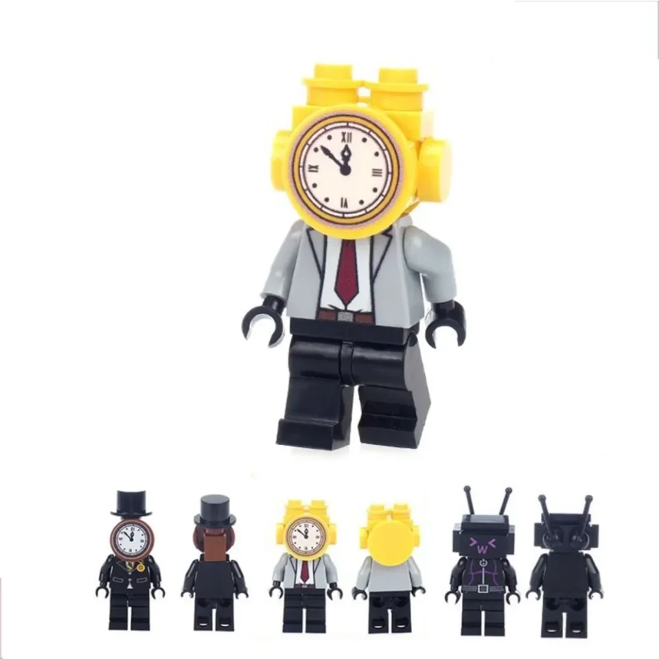 BANDA Main Clock Man Main Clock Man Building Blocks Skibidi Toilet Titan TV Man  Skibidi Toilet Mini Action Figures Building Blocks Set Plastic Skibidi  Toilet Man Building Blocks Toy for Children |