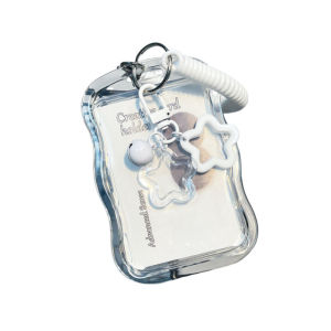 Transparent Photocard Holder Keychain Kpop Star Photo Card Sleeve ID Credit Bus Pass Cute 透明卡套