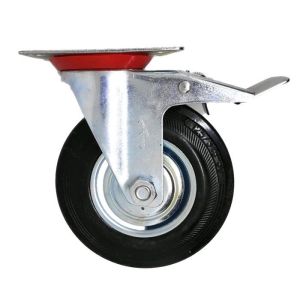 Xander Roda Karet Hidup Rem 3 inch 75mm - Roda Etalase Troli Trolley Trolly