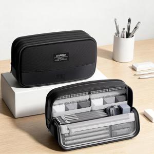 Magnetic Foldable Pencil Case 11-Layer Large Capacity Pen Bag Holds Waterproof Thick Oxford Stationery Organizer