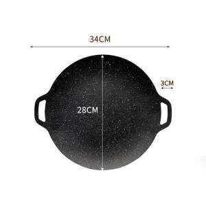 Grill Pan28/34/38 BBQ Grill Pan Barbecue Outdoor Camping Kitchen Bakeware Household Tools Non Stick Barbecue Plate Outdoor Camping Smokeless Cooker