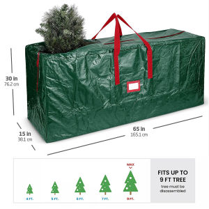 Christmas Tree Storage Bag Plastic Christmas Tree Storage Box With Durable Reinforced Handles Dual Zipper Waterproof Protects From Dust