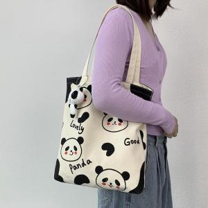 Korean New Fashion Canvas Tote Bag Canvas Shoulder Bags Simple Without Zipper