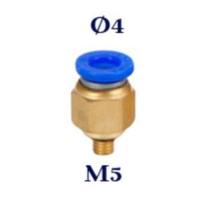 [Combo 5 cái] Đầu nối hơi ren ngoài Ống 4mm -  Răng ngoài M5 M9.6 M13