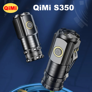 Đèn Pin Mini Sáng Mạnh S350 - Cầm Tay Nhỏ Gọn Chống Nước IPX7 5 Chế Độ Sáng Cài Mũ Tiện Lợi