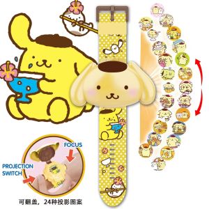 Sanrio Kids Watch 3D Projection Digital 24 Pattern Series Toy Kuromi Melody Elsa Frozen Spider Man Iron Man Electronic Watches Digital Clock Boy Girl Kid Birthday Gifts