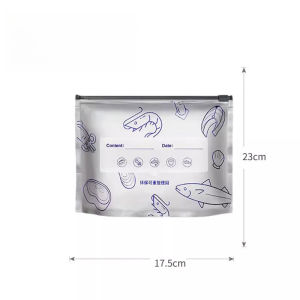 10 Pcs/Bag Zip Lock Safe Large Capacity Fresh-keeping Lock Freezer Bag Aluminium Foil Bag Reusable Freezer 铝箔保鲜袋