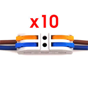 10 Cút nối dây điện nhanh 2 pha 2 cổng vào 2 cổng ra PCT-222