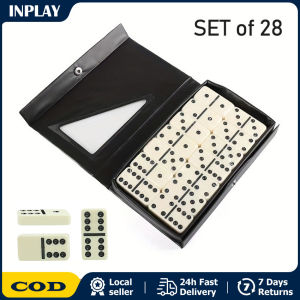 28Pcs/Set Domino Set Double Six Entertainment Leisure Travel Fun Table Game Domino Toy Childrens Educational Toy Gift Dominoes Six Dominoes Tile Set of 28 Ivory Domino Tiles Set Educational Toys Classic Numbers Table Game Toy